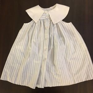 Vintage Blue Striped Dress